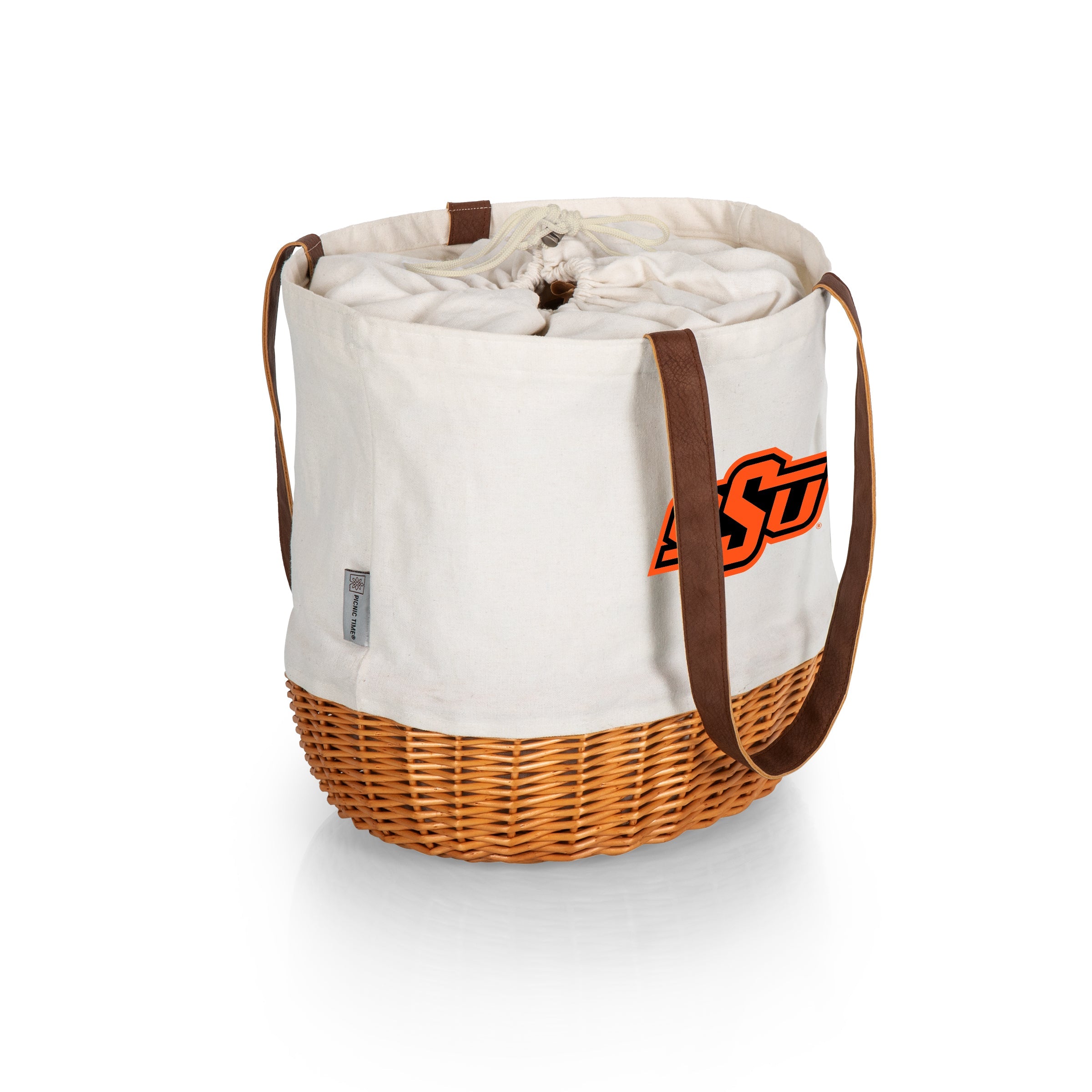 Oklahoma State Cowboys - Coronado Canvas and Willow Basket Tote