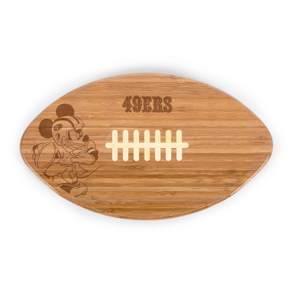 San Francisco 49ers Mickey Mouse - Touchdown! Football Cutting Board & Serving Tray