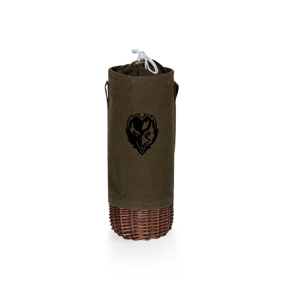 Baltimore Ravens - Malbec Insulated Canvas and Willow Wine Bottle Basket