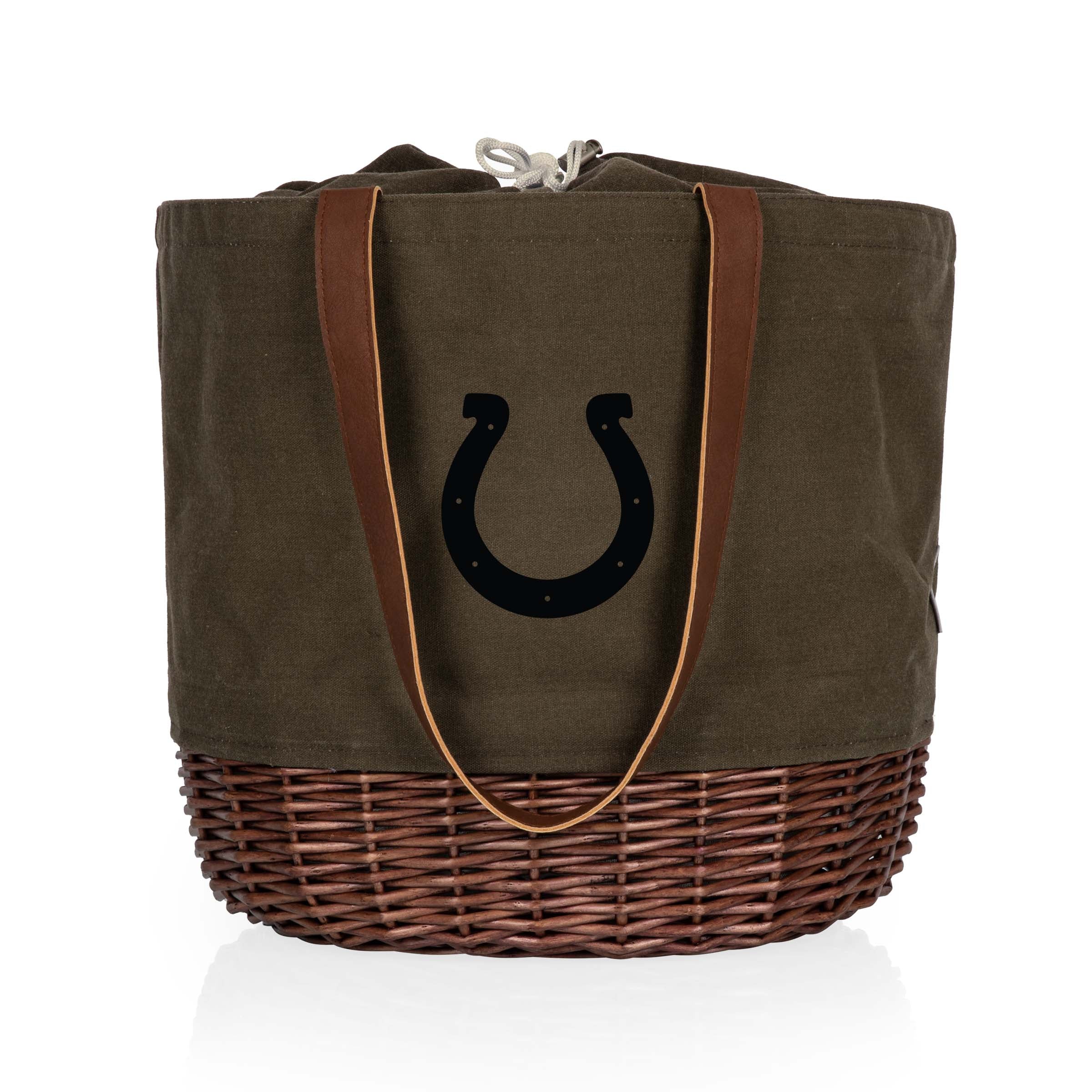 Indianapolis Colts - Coronado Canvas and Willow Basket Tote