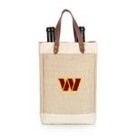 Washington Commanders - Pinot Jute 2 Bottle Insulated Wine Bag