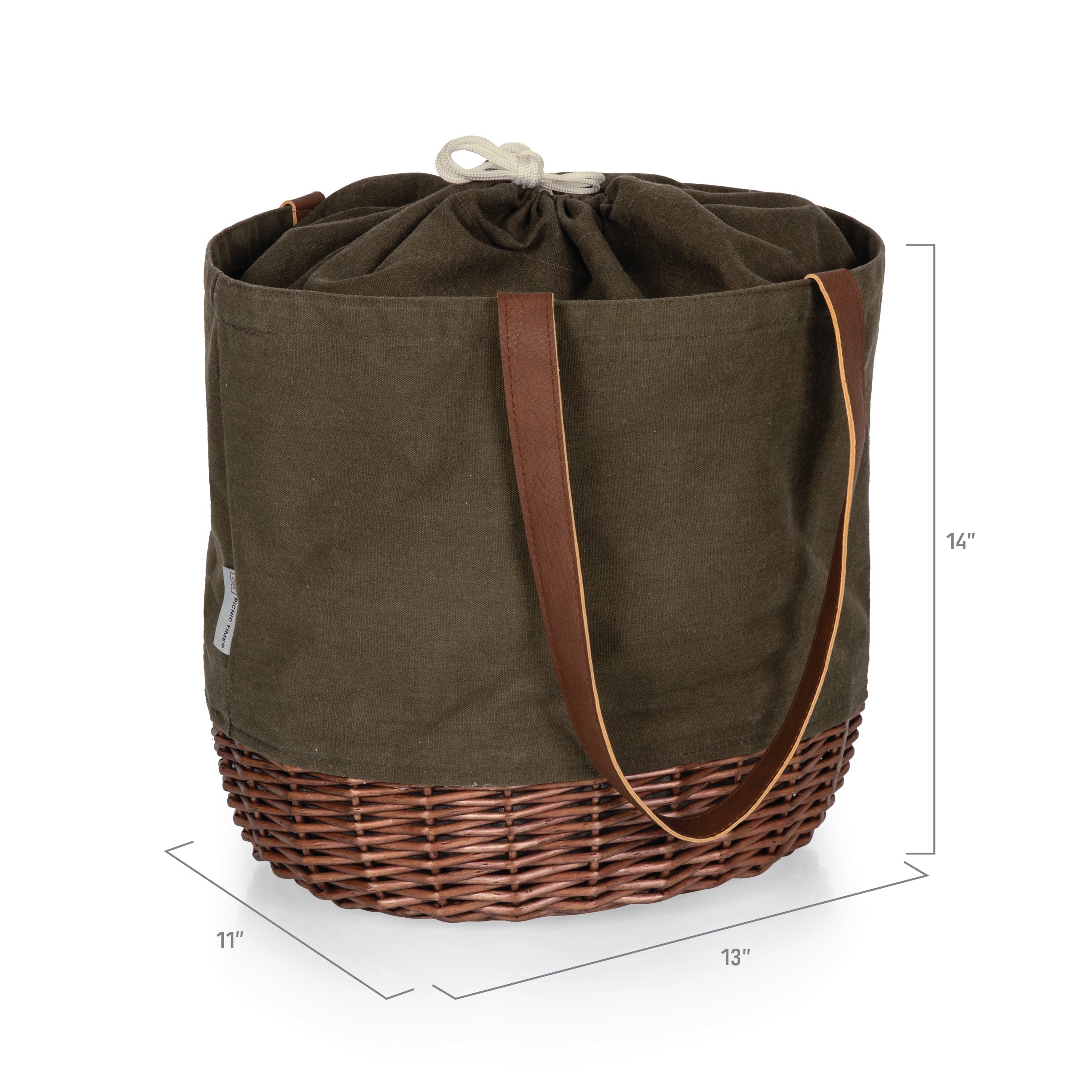 Cincinnati Reds - Coronado Canvas and Willow Basket Tote