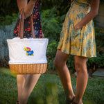 Kansas Jayhawks - Coronado Canvas and Willow Basket Tote