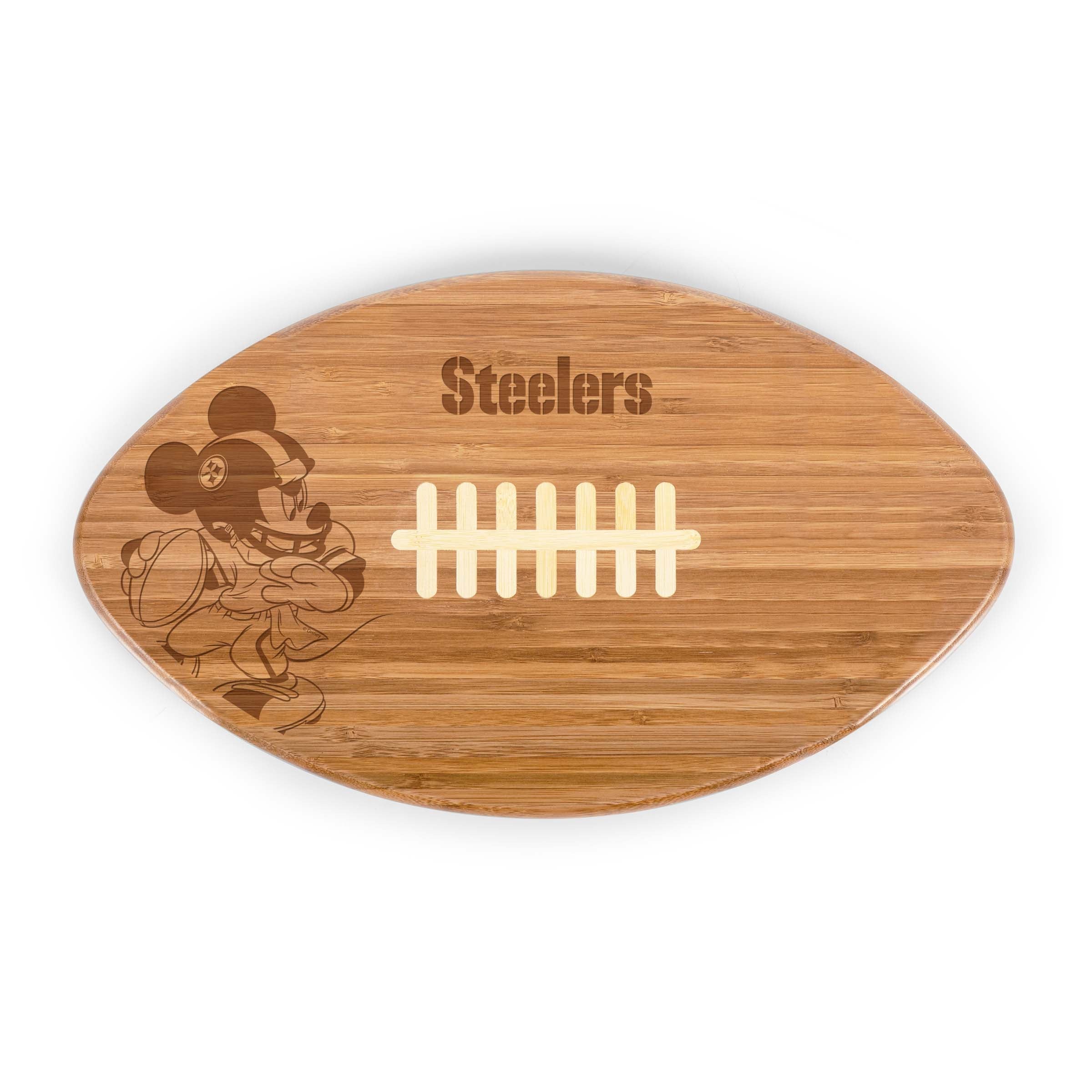 Pittsburgh Steelers Mickey Mouse - Touchdown! Football Cutting Board & Serving Tray