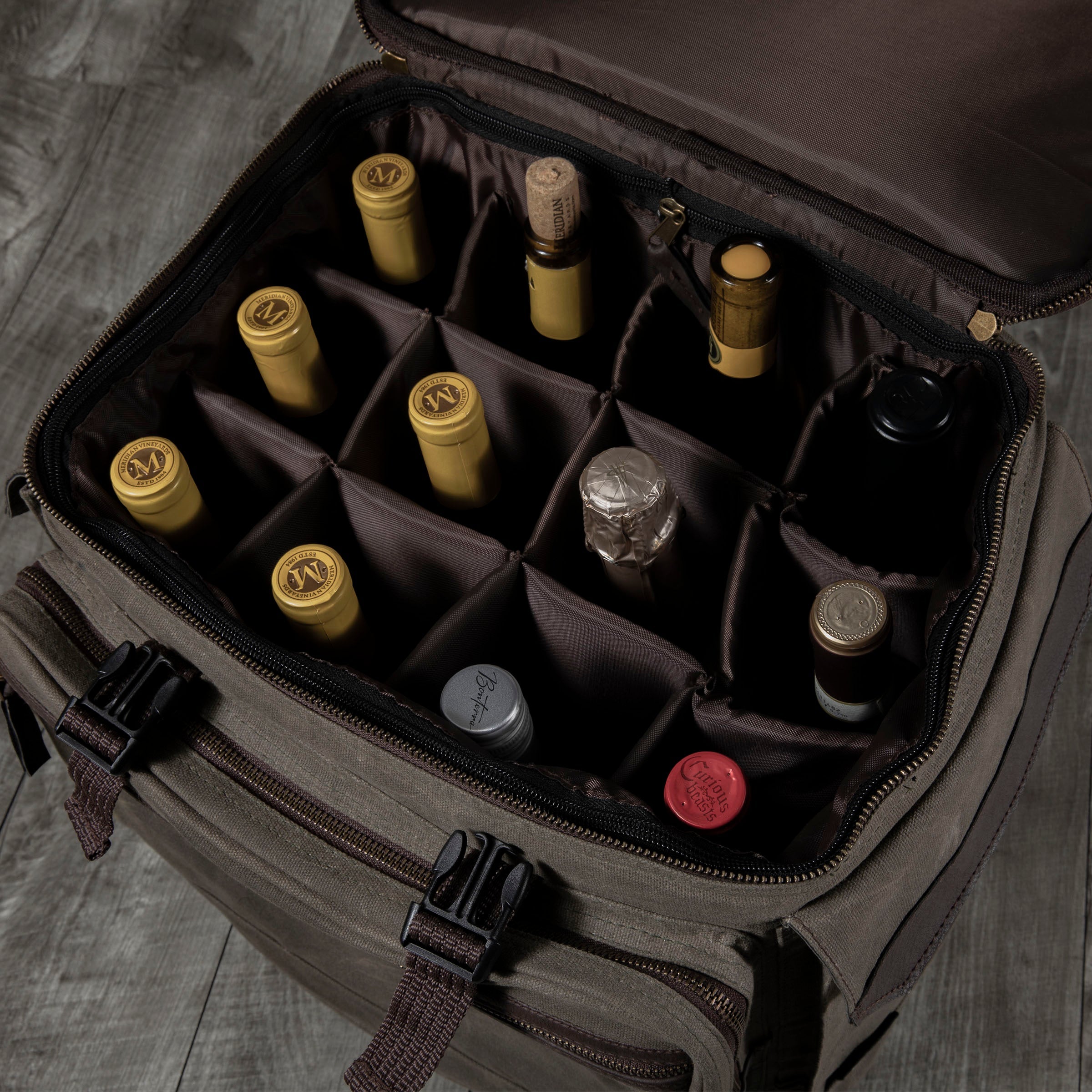 Somm 12 Bottle Insulated Wine Bag with Rolling Cart