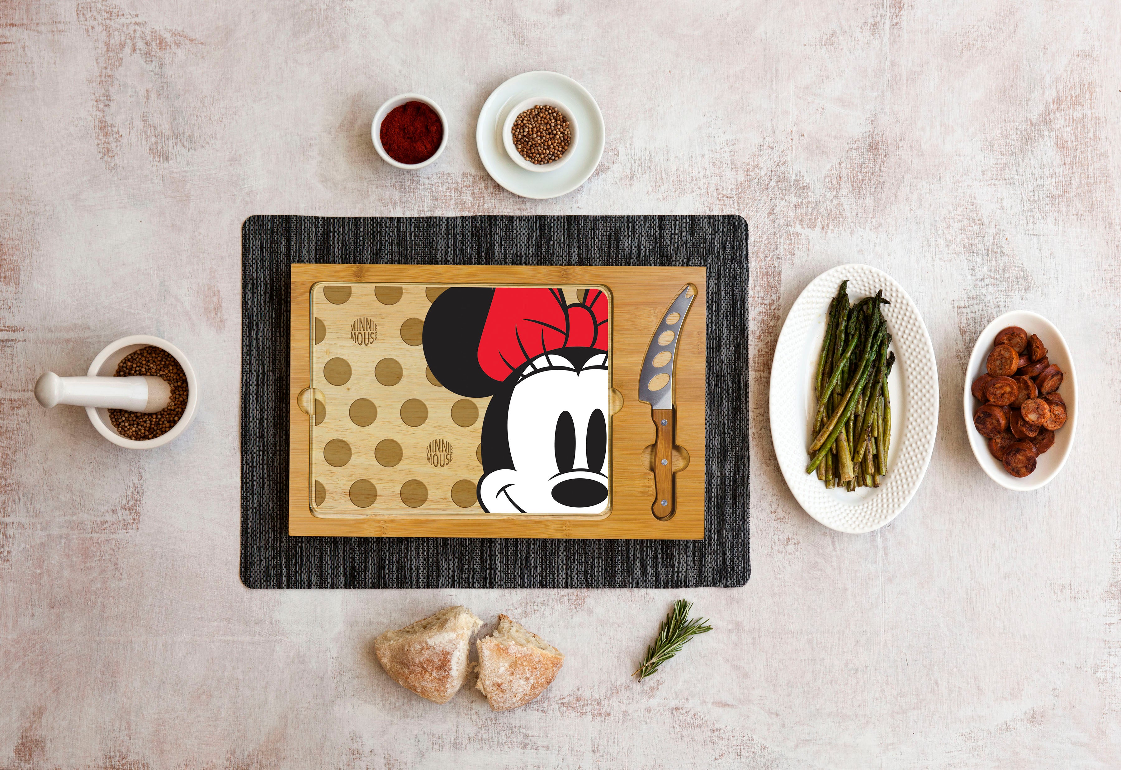 Minnie Mouse - Icon Glass Top Cutting Board & Knife Set