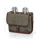 Insulated Double Growler Tote with 64 oz. Stainless Steel Growlers