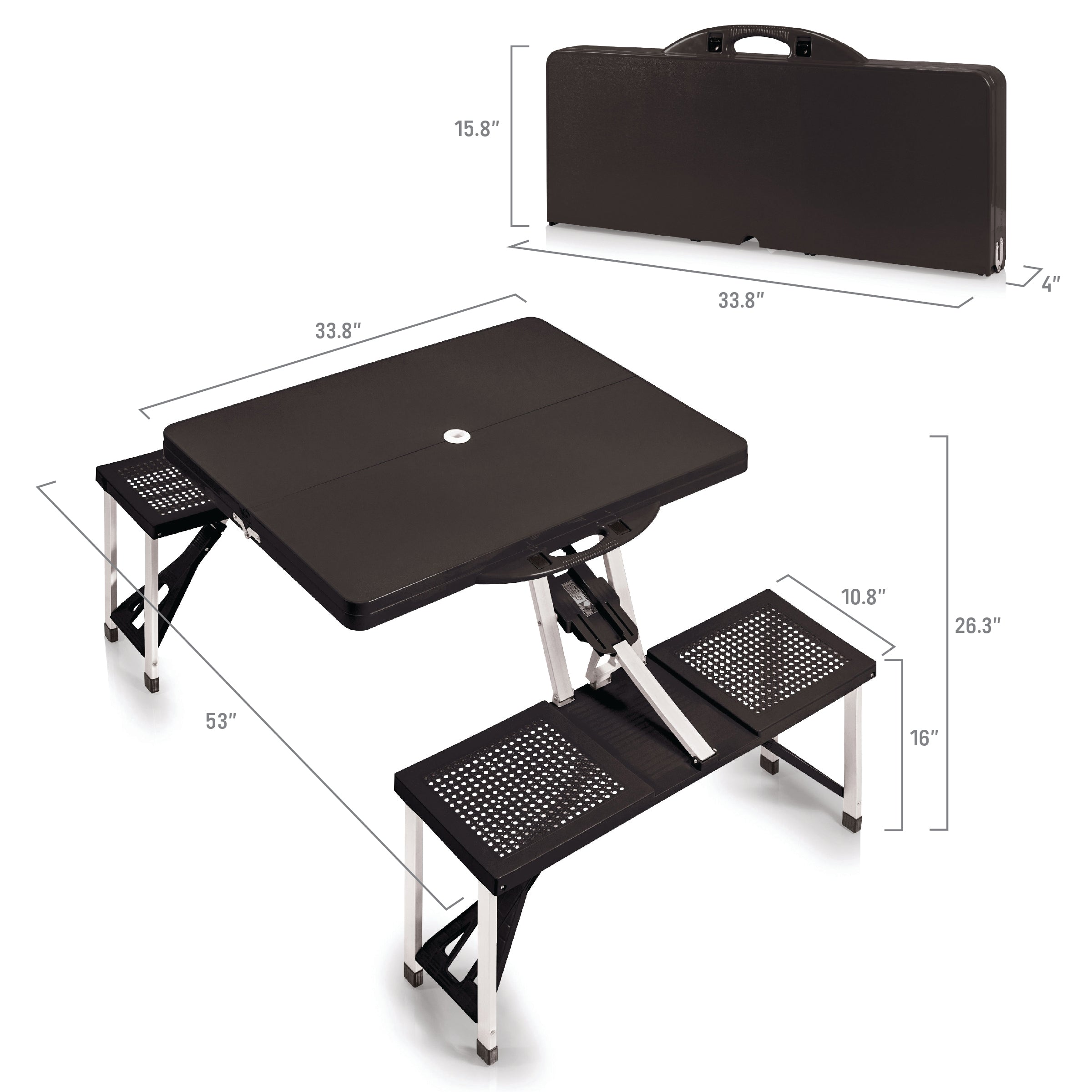 Baseball Diamond - Pittsburgh Pirates - Picnic Table Portable Folding Table with Seats