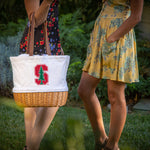 Stanford Cardinal - Coronado Canvas and Willow Basket Tote