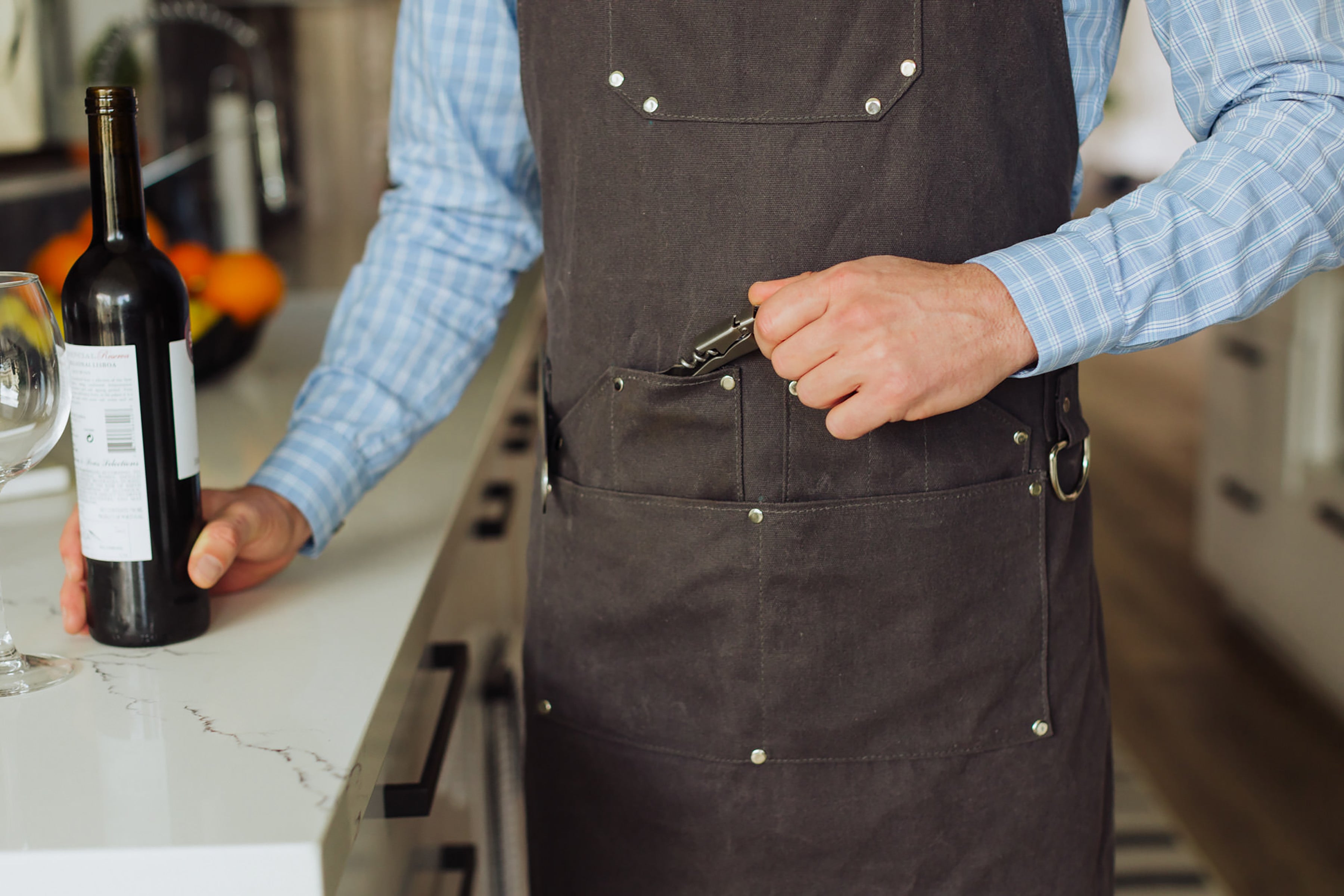 Collins Waxed Canvas Mixologist Apron