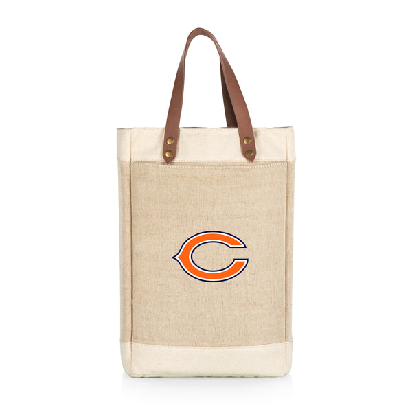 Chicago Bears - Pinot Jute 2 Bottle Insulated Wine Bag