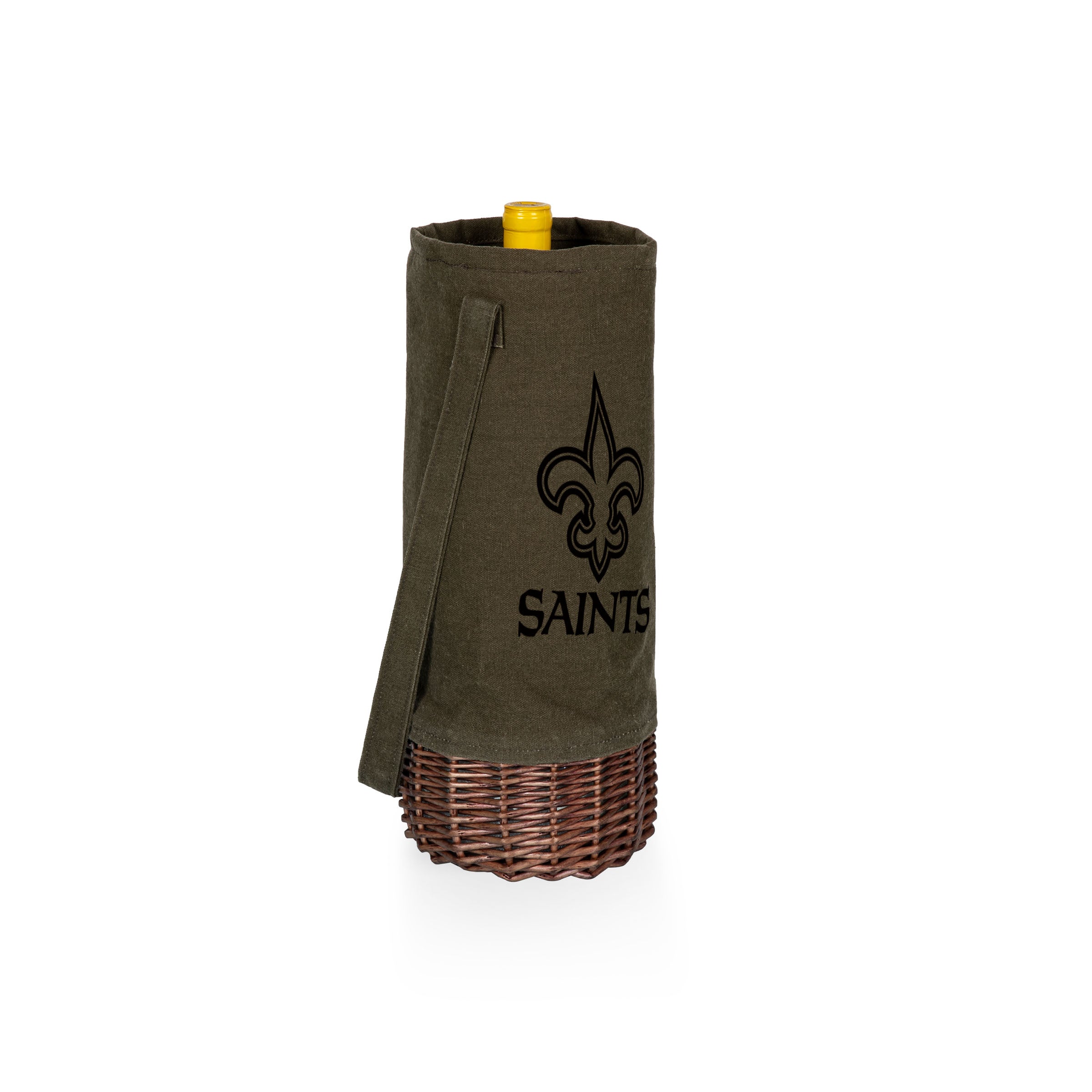 New Orleans Saints - Malbec Insulated Canvas and Willow Wine Bottle Basket