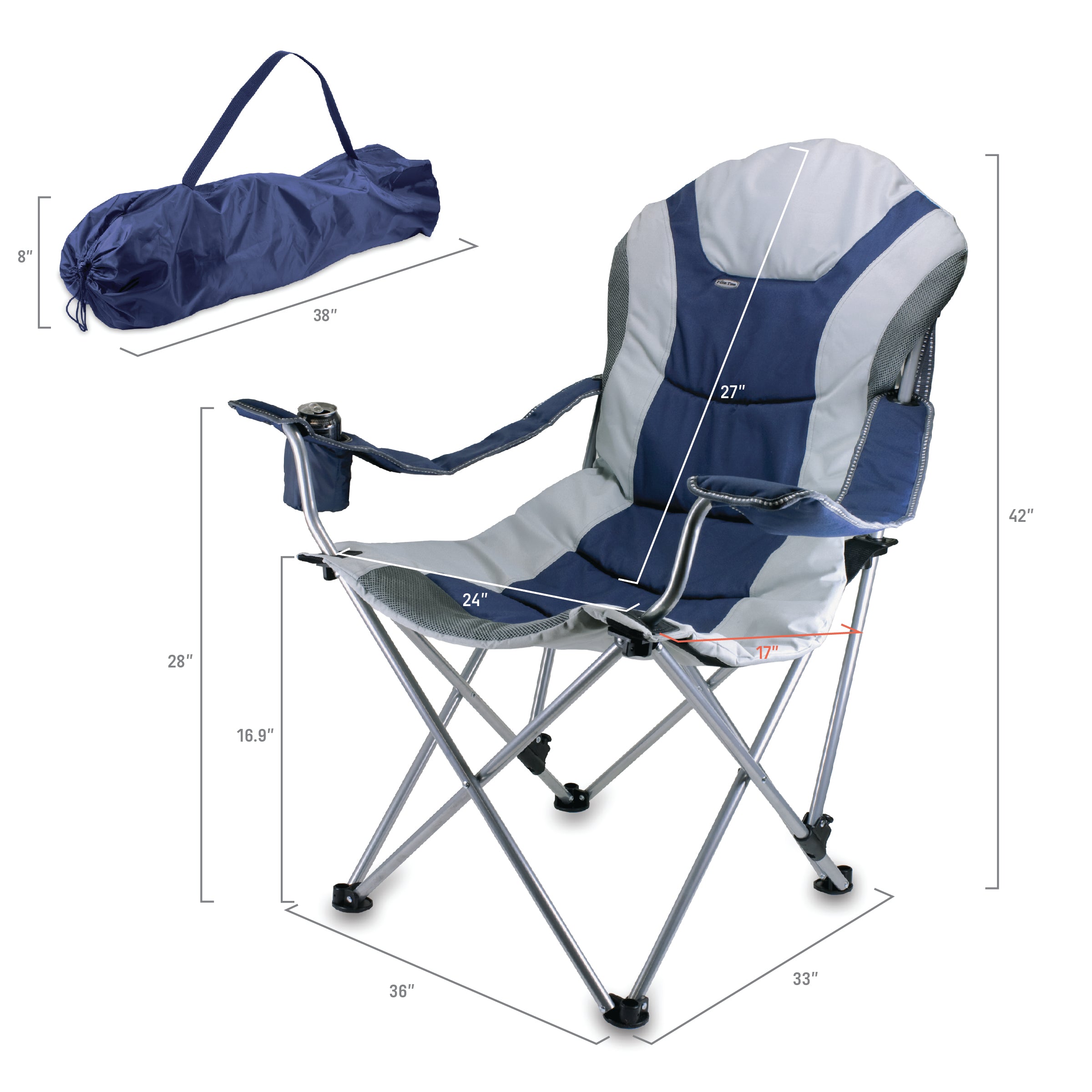 Virginia Cavaliers - Reclining Camp Chair