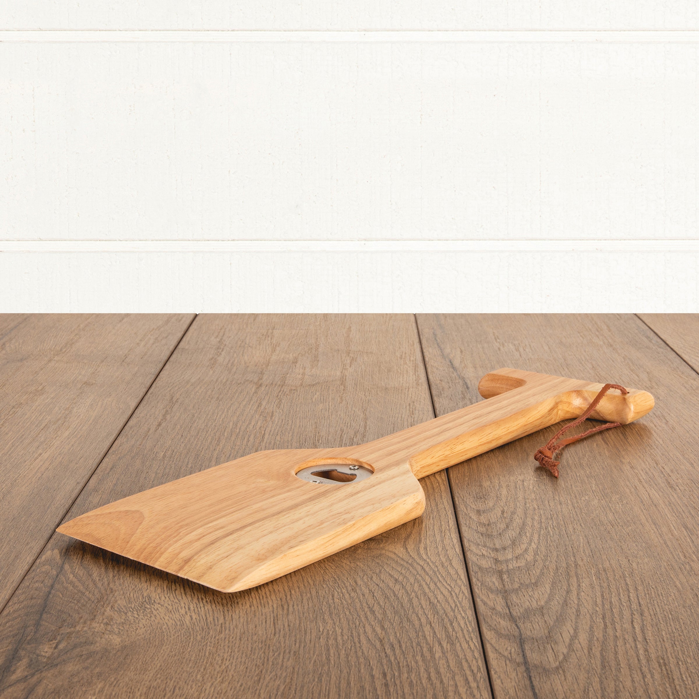 Hardwood BBQ Grill Scraper with Bottle Opener