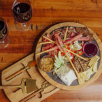 San Diego Padres - Insignia Acacia and Slate Serving Board with Cheese Tools