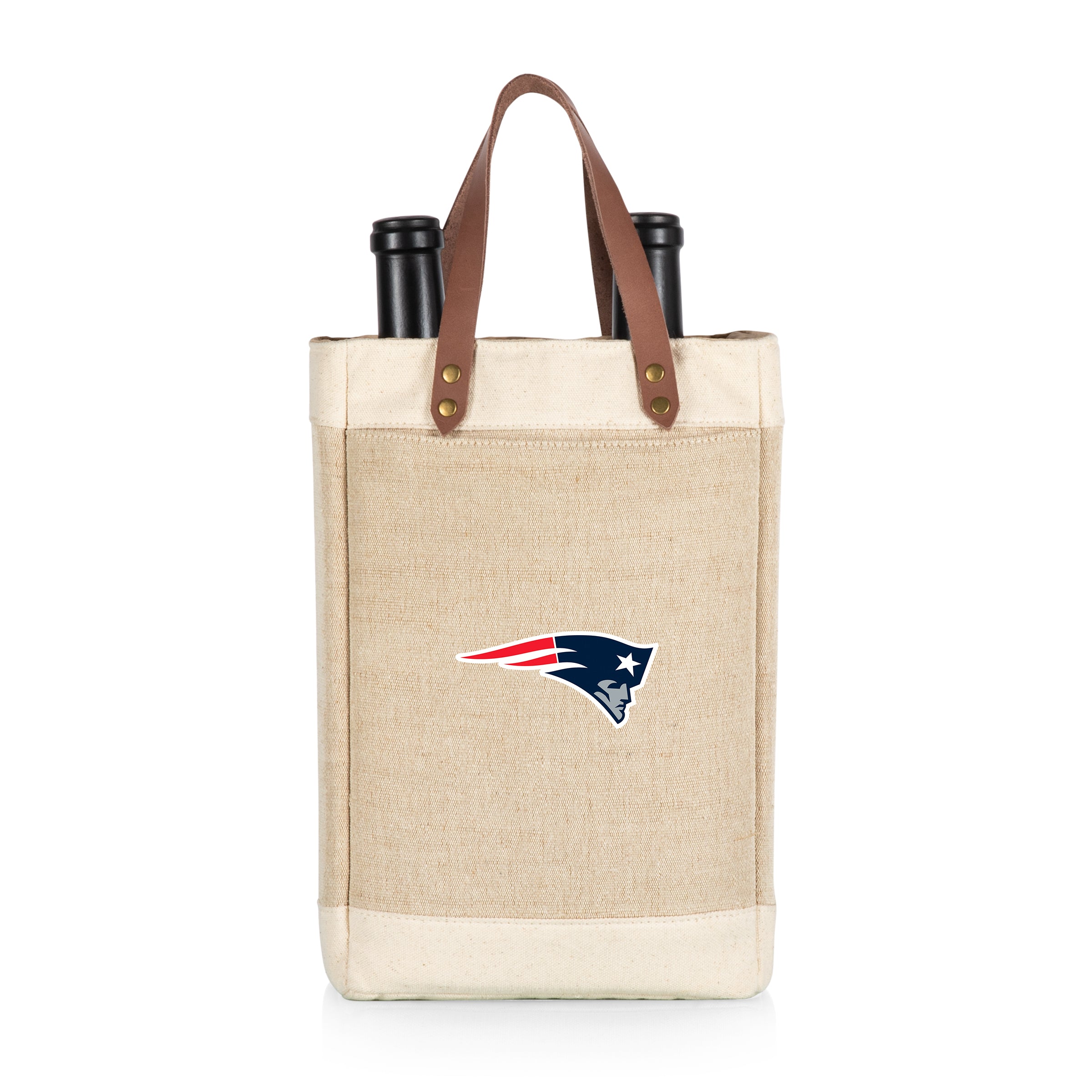 New England Patriots - Pinot Jute 2 Bottle Insulated Wine Bag