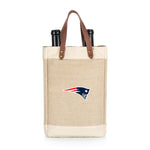 New England Patriots - Pinot Jute 2 Bottle Insulated Wine Bag