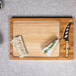 San Diego Padres Baseball Diamond - Icon Glass Top Cutting Board & Knife Set