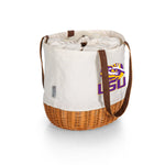 LSU Tigers - Coronado Canvas and Willow Basket Tote