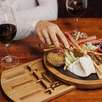 Stanford Cardinal - Insignia Acacia and Slate Serving Board with Cheese Tools