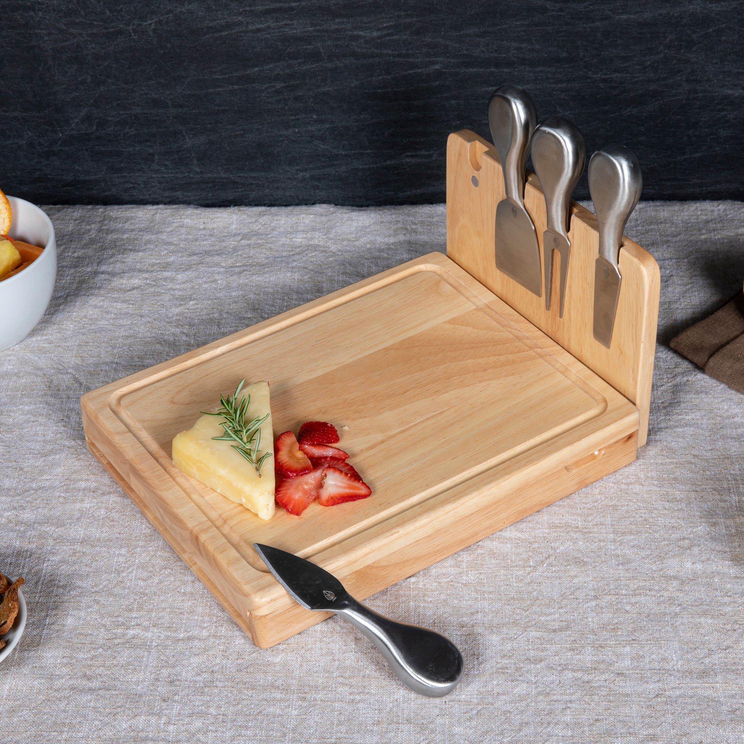 Asiago Cheese Cutting Board & Tools Set