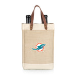 Miami Dolphins - Pinot Jute 2 Bottle Insulated Wine Bag