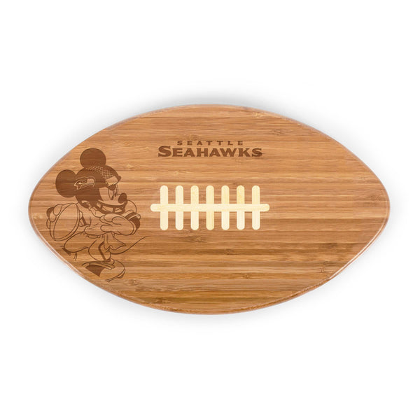 Seattle Seahawks Mickey Mouse - Touchdown! Football Cutting Board & Serving Tray