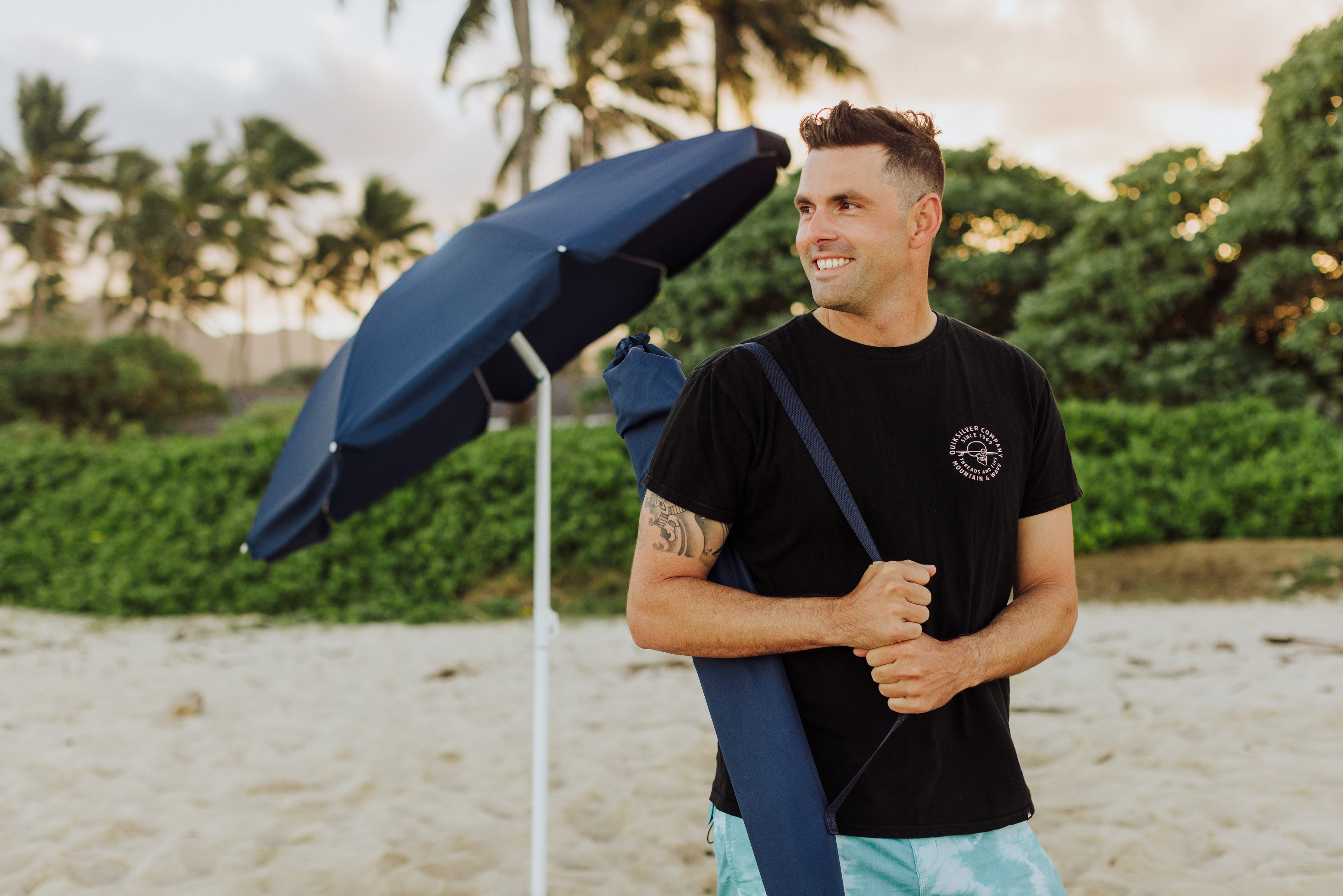 North Carolina Tar Heels - 5.5 Ft. Portable Beach Umbrella