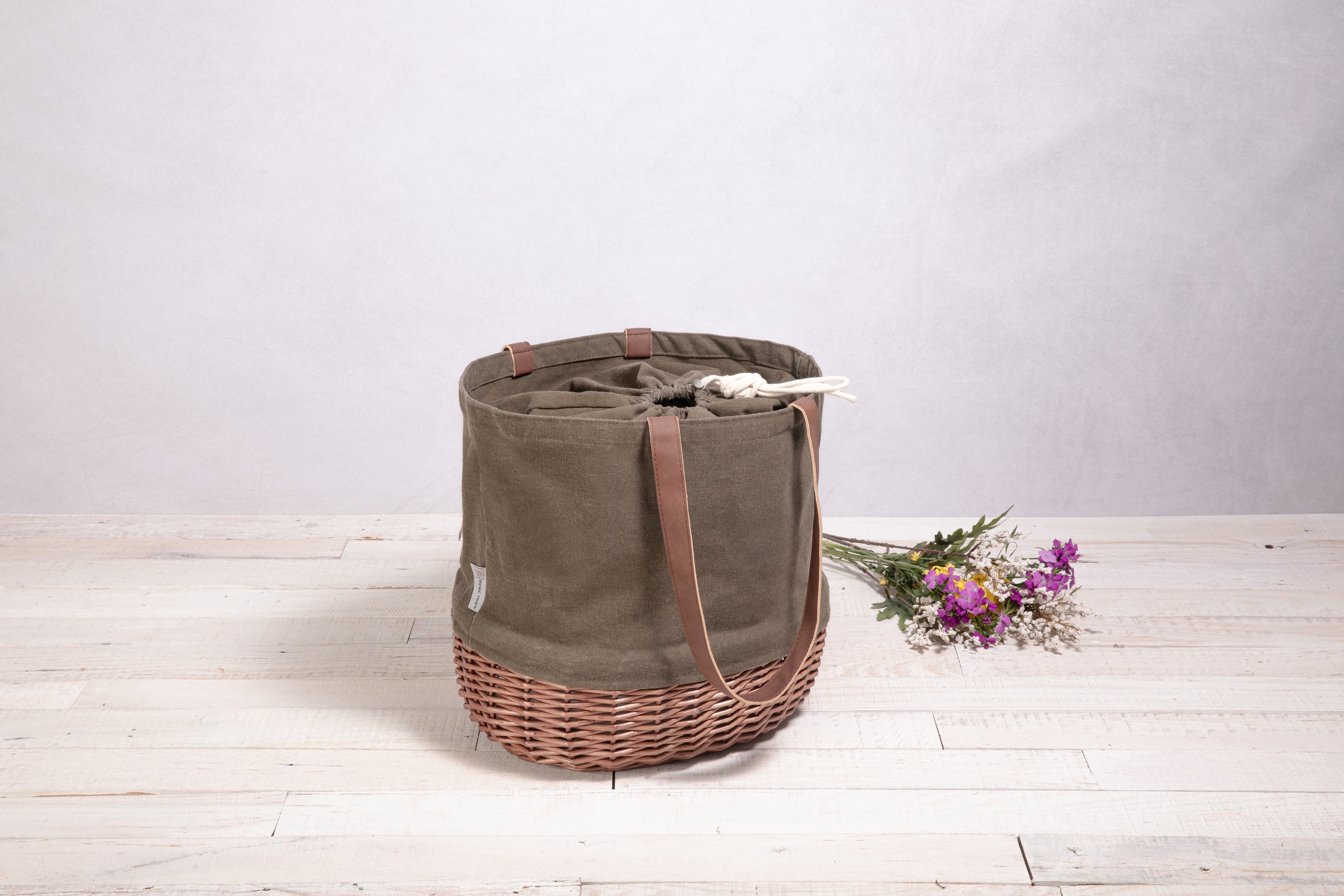 New York Jets - Coronado Canvas and Willow Basket Tote