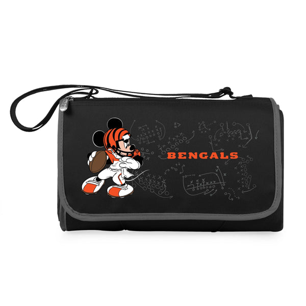 Cincinnati Bengals Mickey Mouse - Blanket Tote Outdoor Picnic Blanket