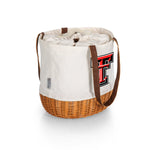 Texas Tech Red Raiders - Coronado Canvas and Willow Basket Tote