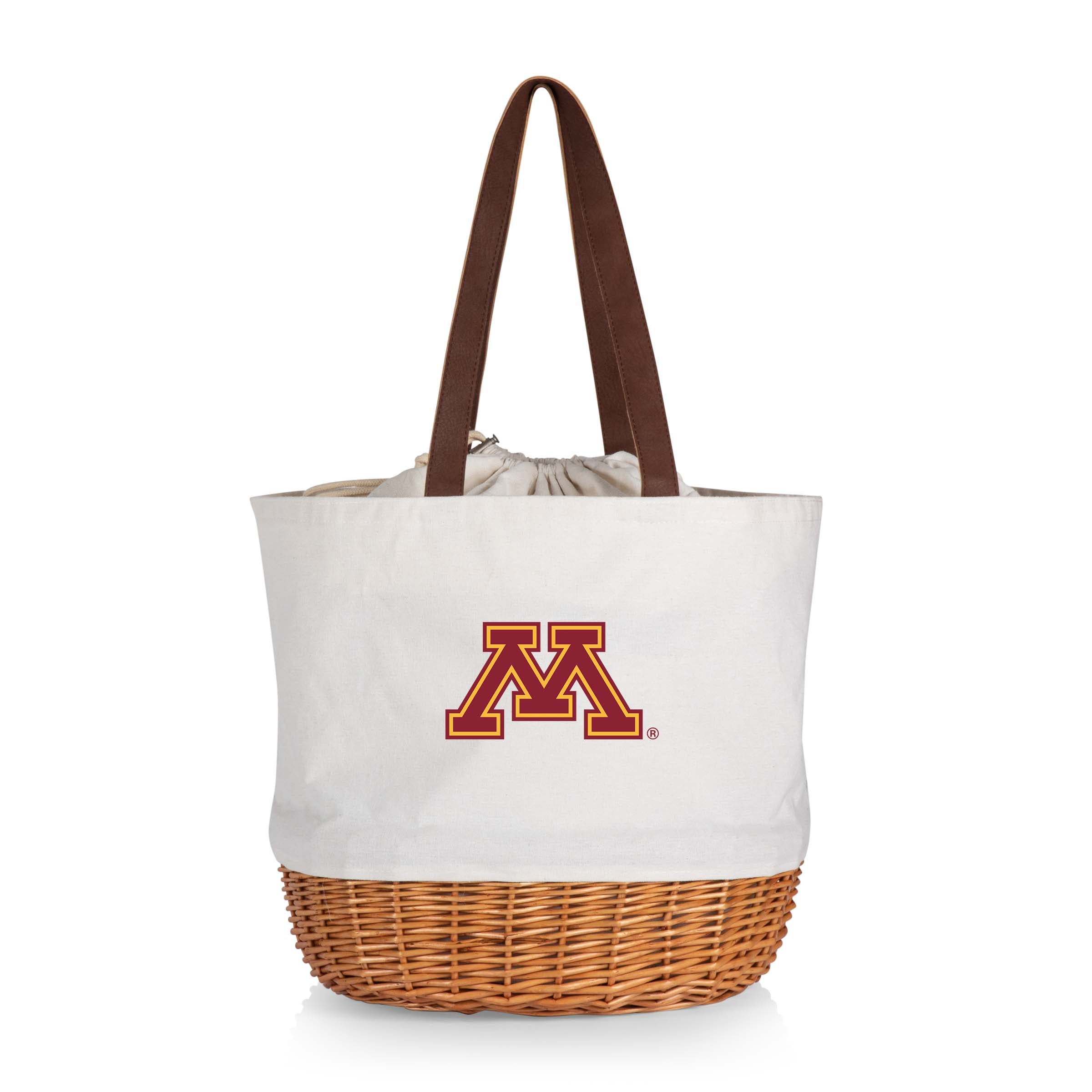 Minnesota Golden Gophers - Coronado Canvas and Willow Basket Tote