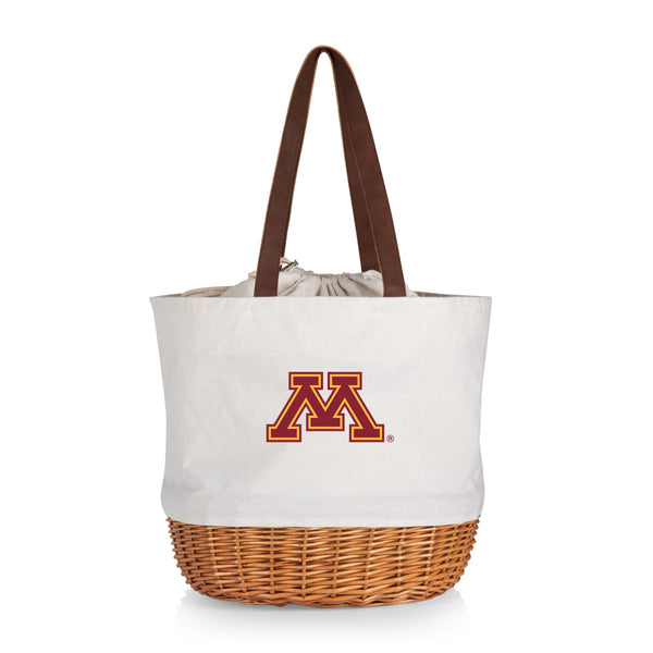 Minnesota Golden Gophers - Coronado Canvas and Willow Basket Tote