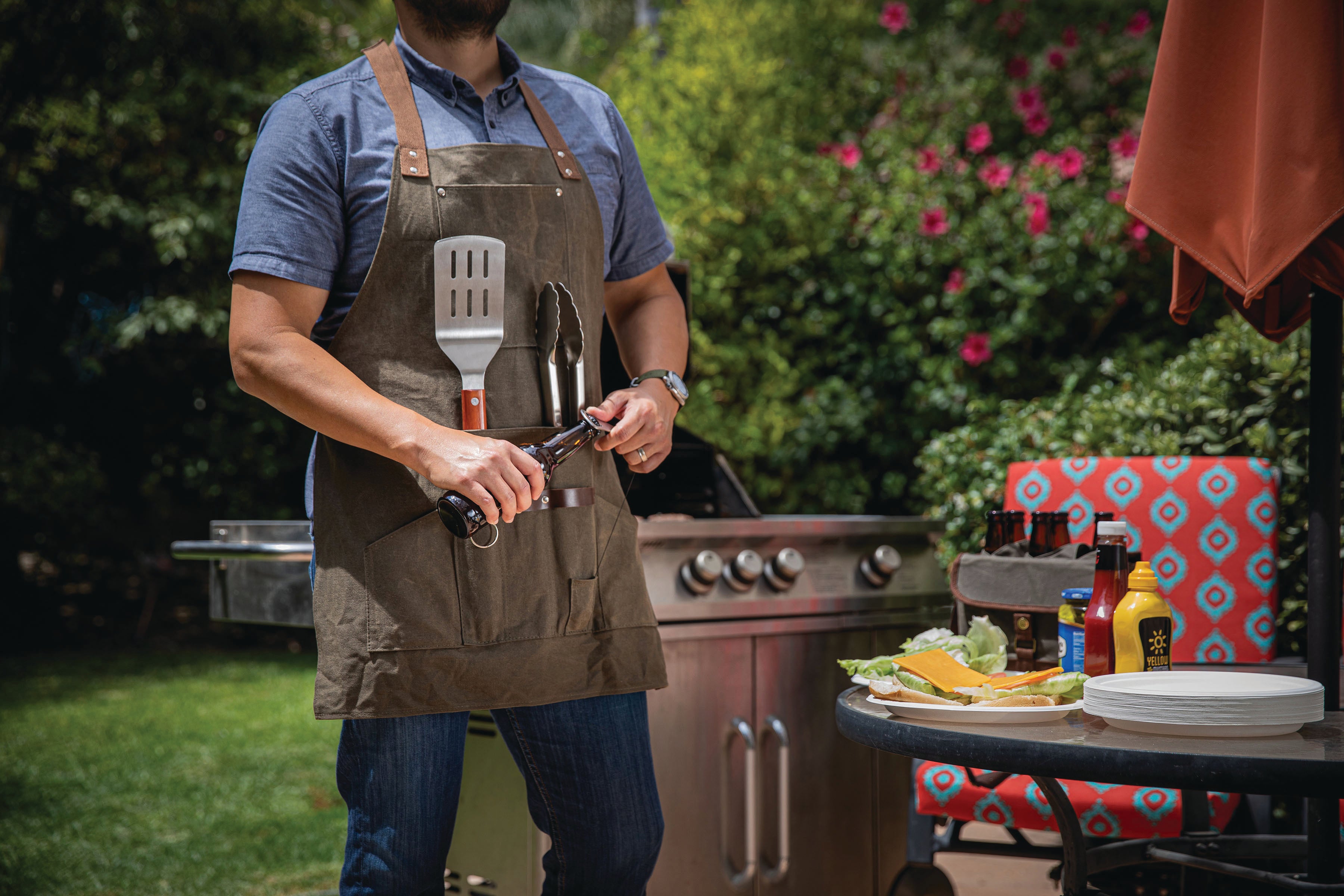 USC Trojans - BBQ Apron with Tools & Bottle Opener