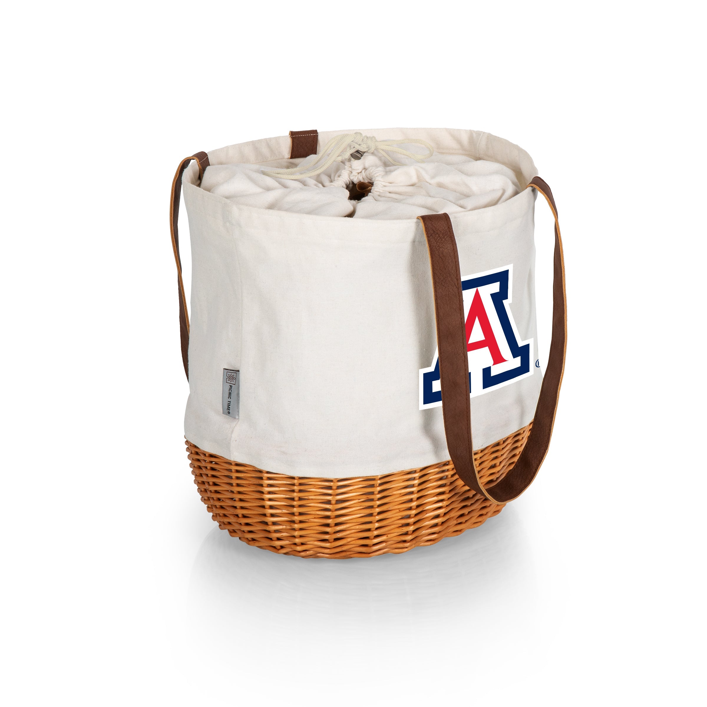 Arizona Wildcats - Coronado Canvas and Willow Basket Tote