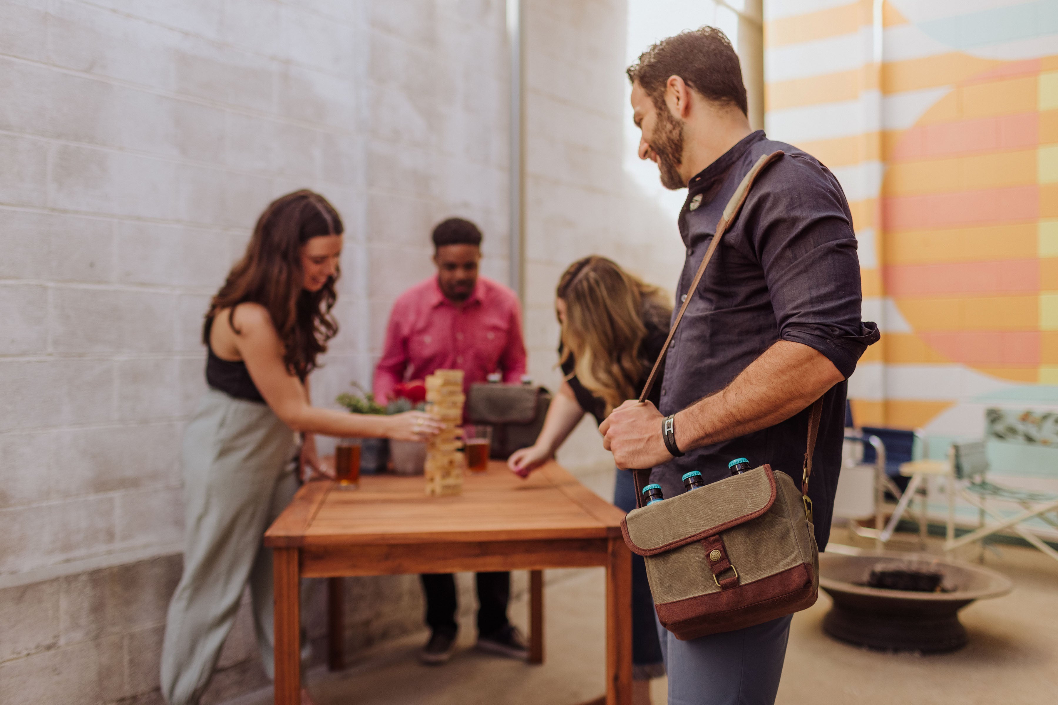 Beer Caddy Cooler Tote with Opener