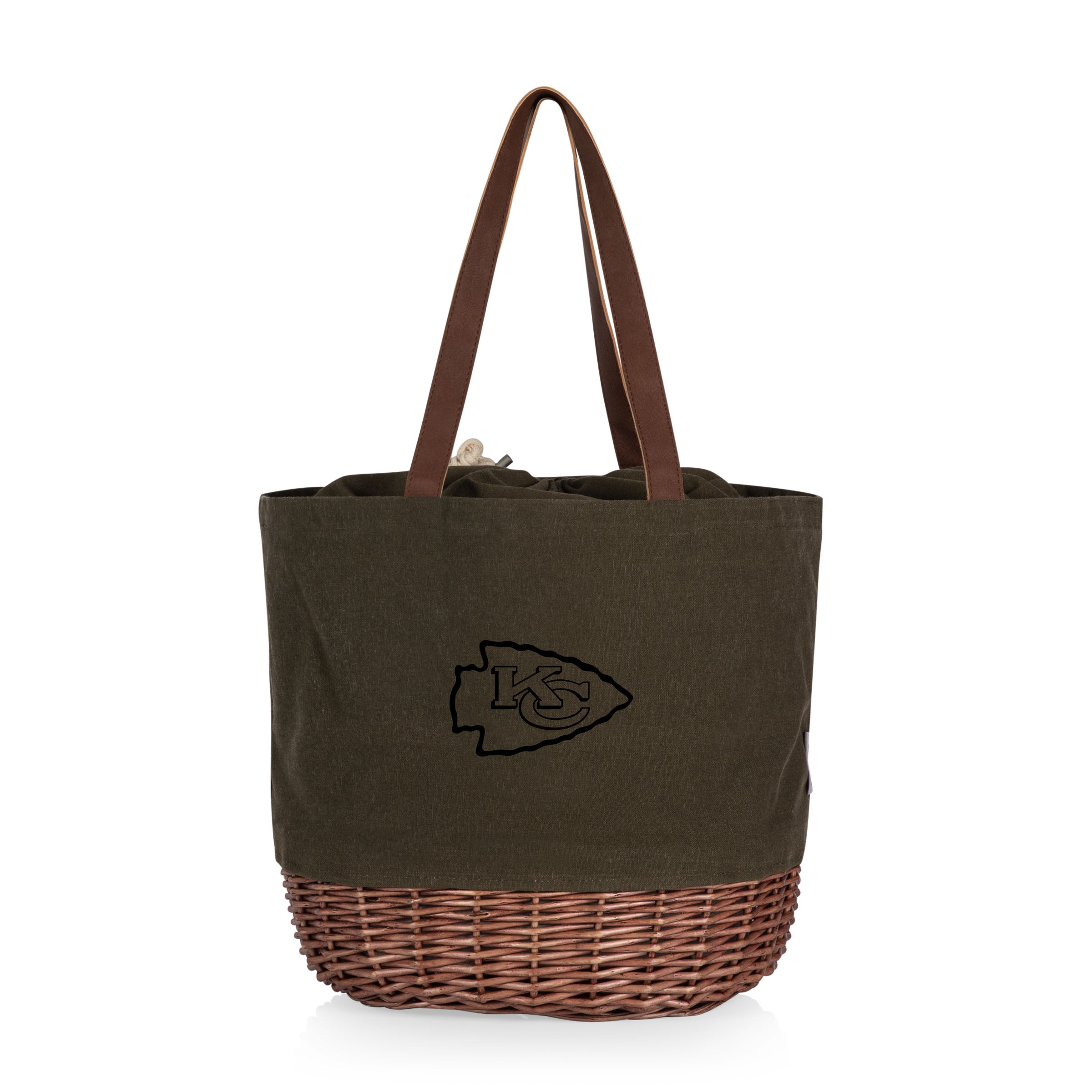 Kansas City Chiefs - Coronado Canvas and Willow Basket Tote