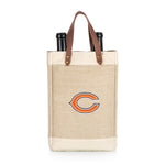 Chicago Bears - Pinot Jute 2 Bottle Insulated Wine Bag