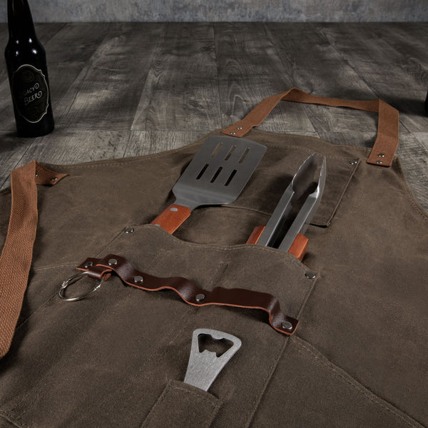 BBQ Apron with Tools & Bottle Opener