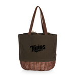 Minnesota Twins - Coronado Canvas and Willow Basket Tote