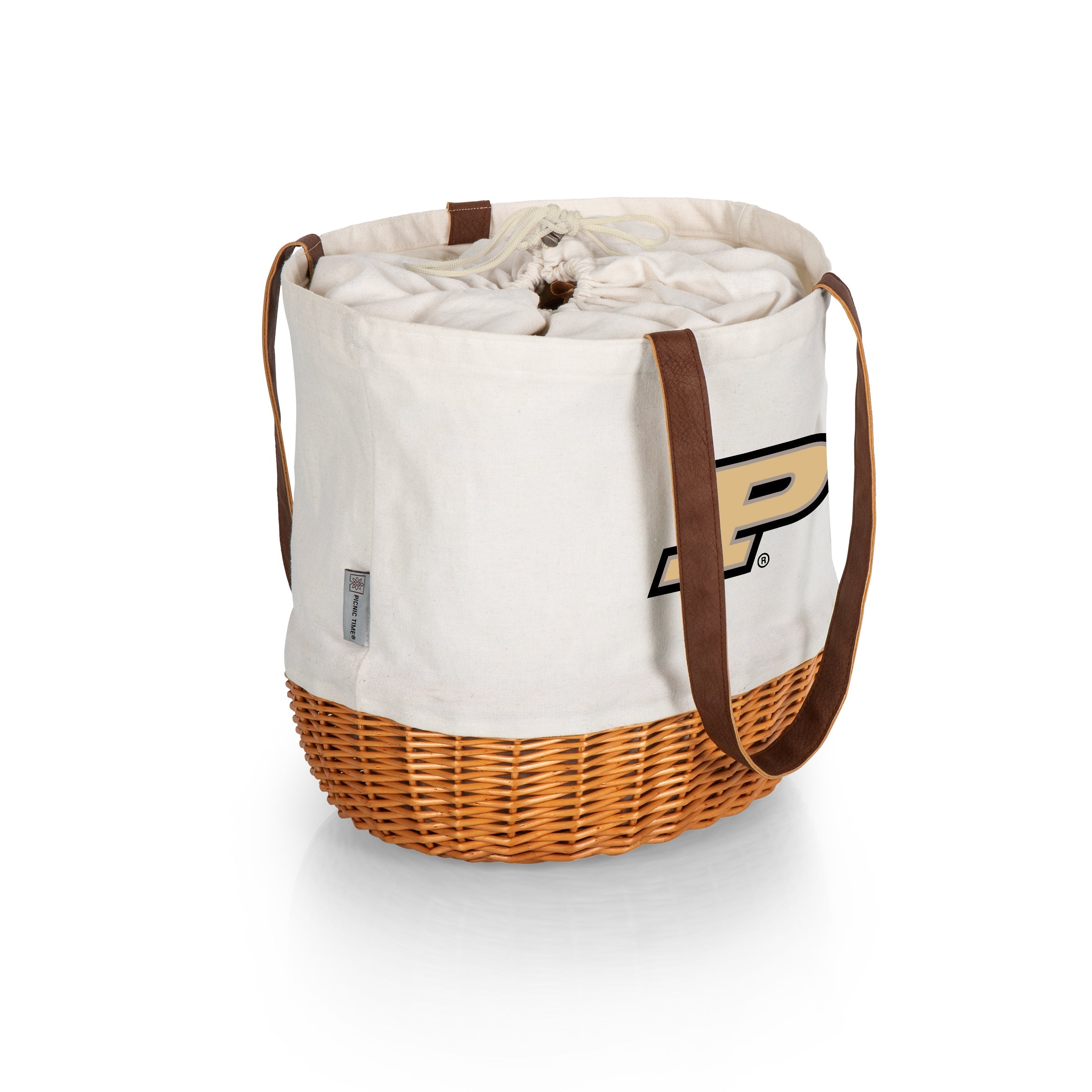 Purdue Boilermakers - Coronado Canvas and Willow Basket Tote