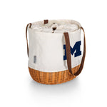 Michigan Wolverines - Coronado Canvas and Willow Basket Tote