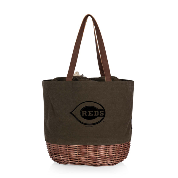 Cincinnati Reds - Coronado Canvas and Willow Basket Tote