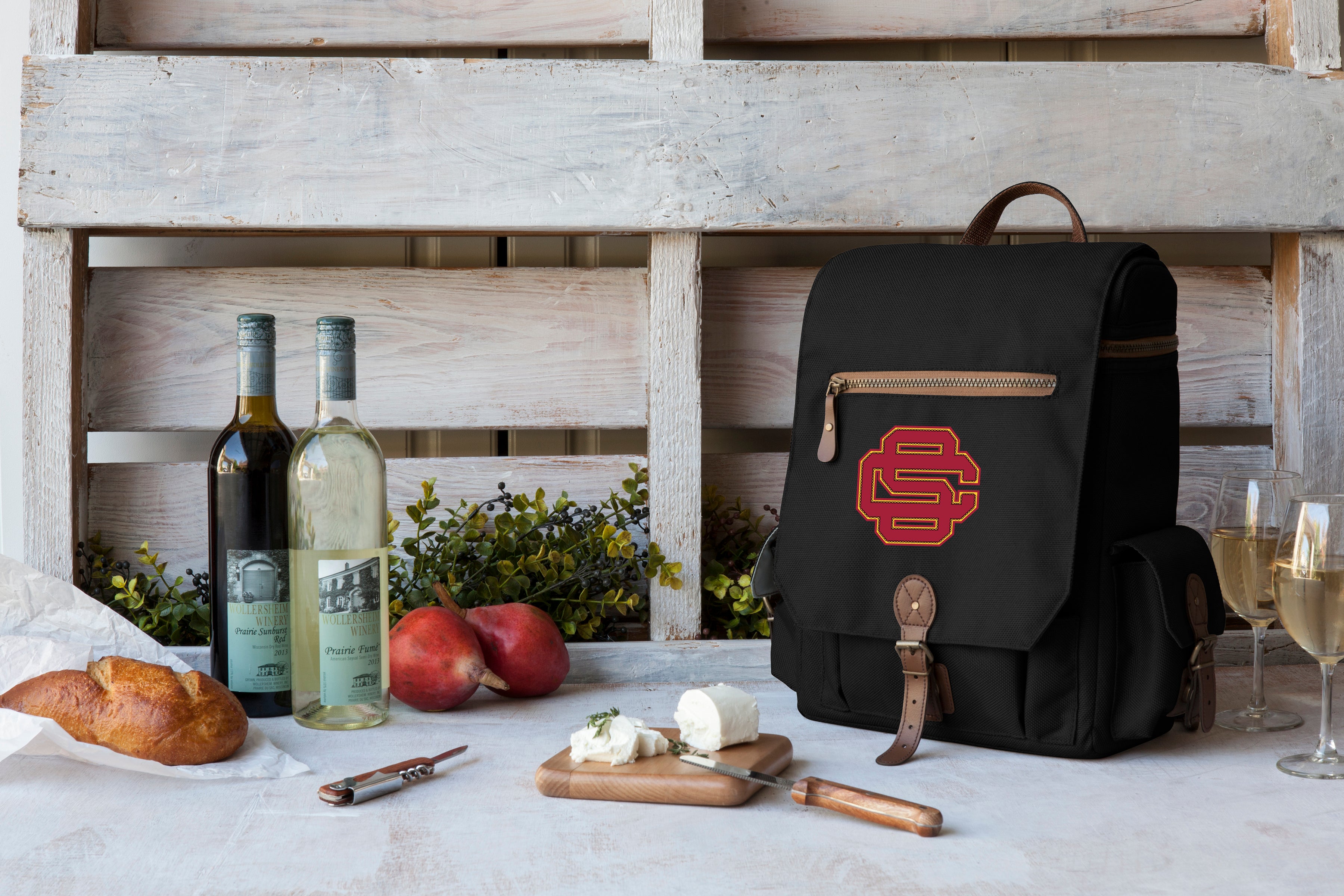 USC Trojans - Moreno 3-Bottle Wine & Cheese Tote