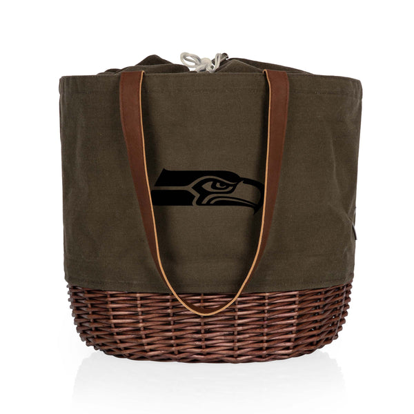 Seattle Seahawks - Coronado Canvas and Willow Basket Tote