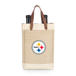 Pittsburgh Steelers - Pinot Jute 2 Bottle Insulated Wine Bag