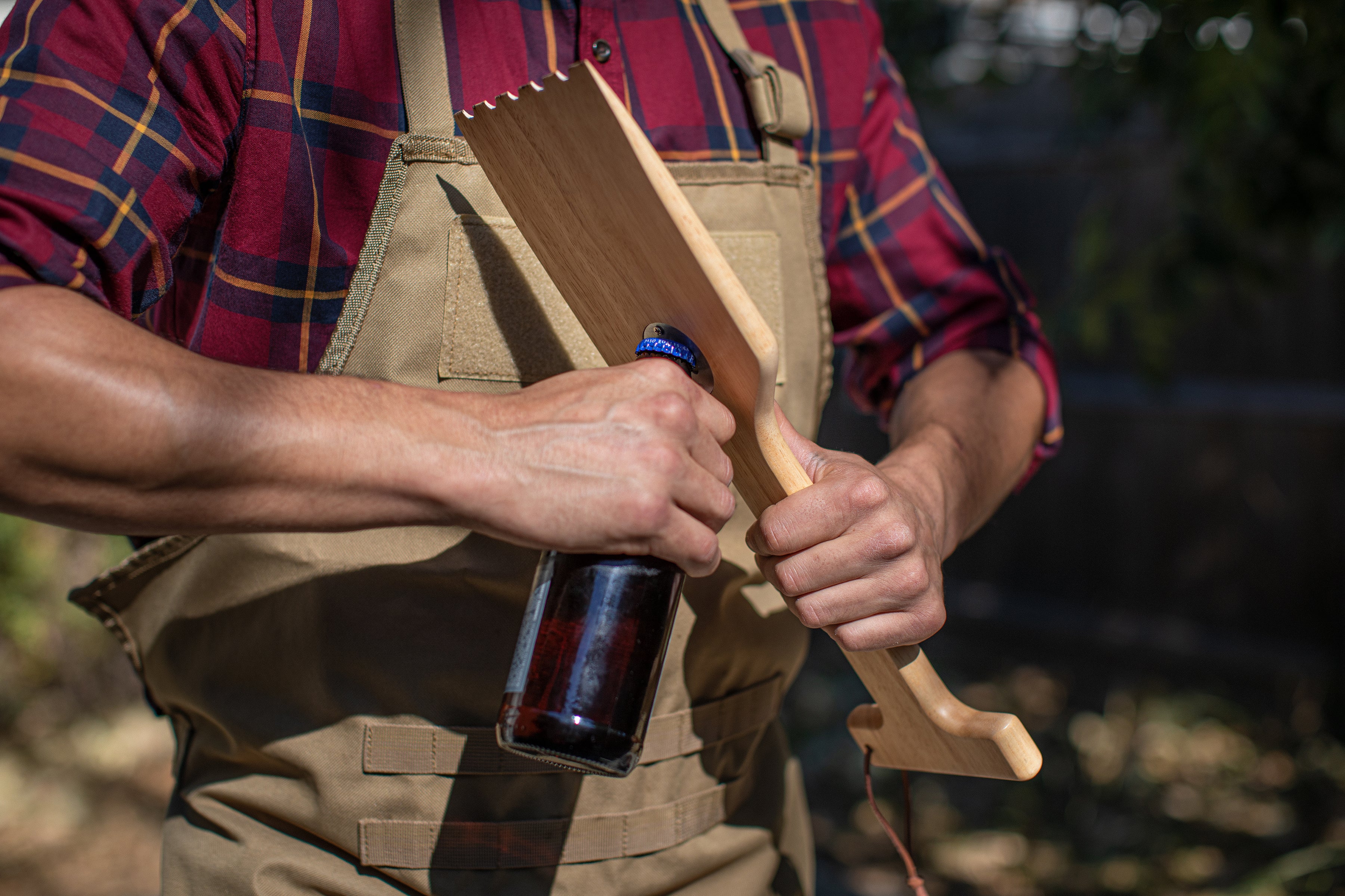 Michigan State Spartans - Hardwood BBQ Grill Scraper with Bottle Opener