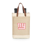 New York Giants - Pinot Jute 2 Bottle Insulated Wine Bag